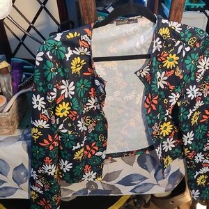 Colorful Floral Women's Blazer